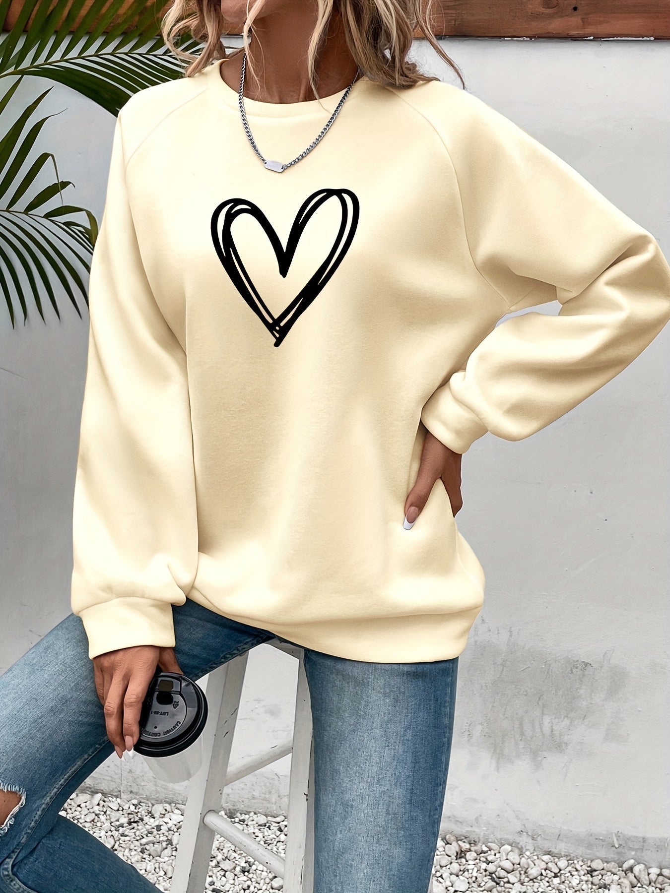 Sophie | Sweat-shirt décontracté avec imprimé cœur