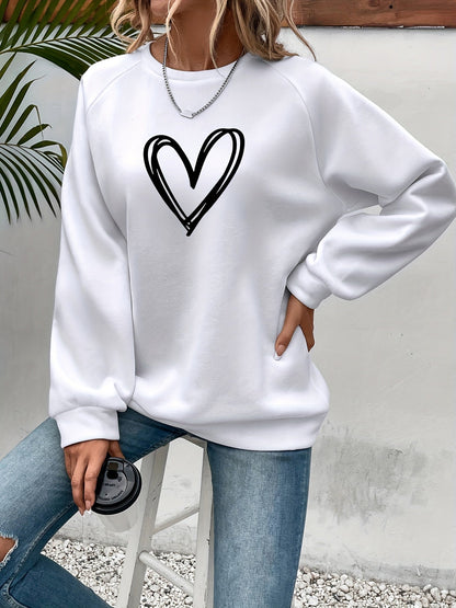 Sophie | Sweat-shirt décontracté avec imprimé cœur