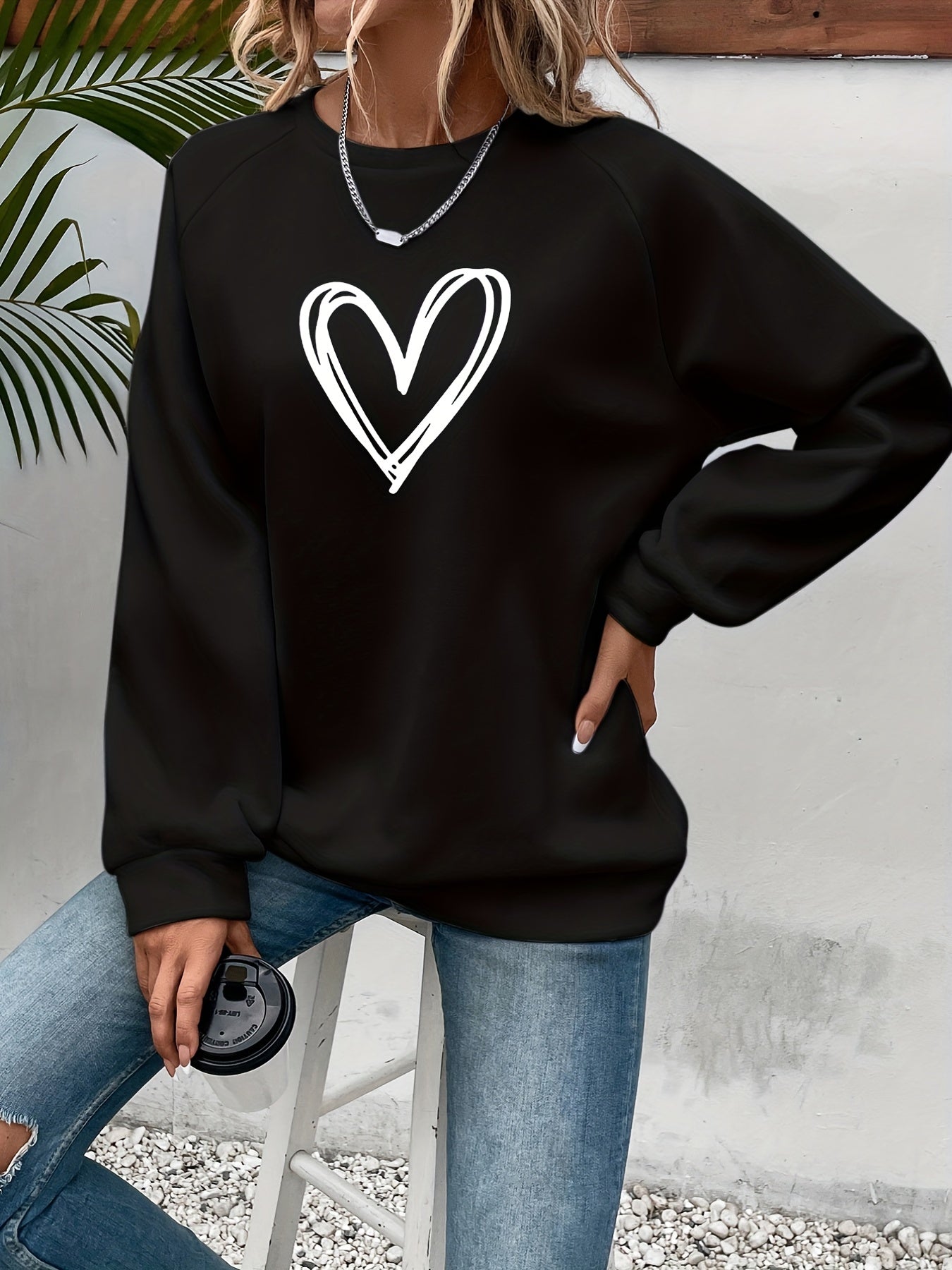 Sophie | Sweat-shirt décontracté avec imprimé cœur