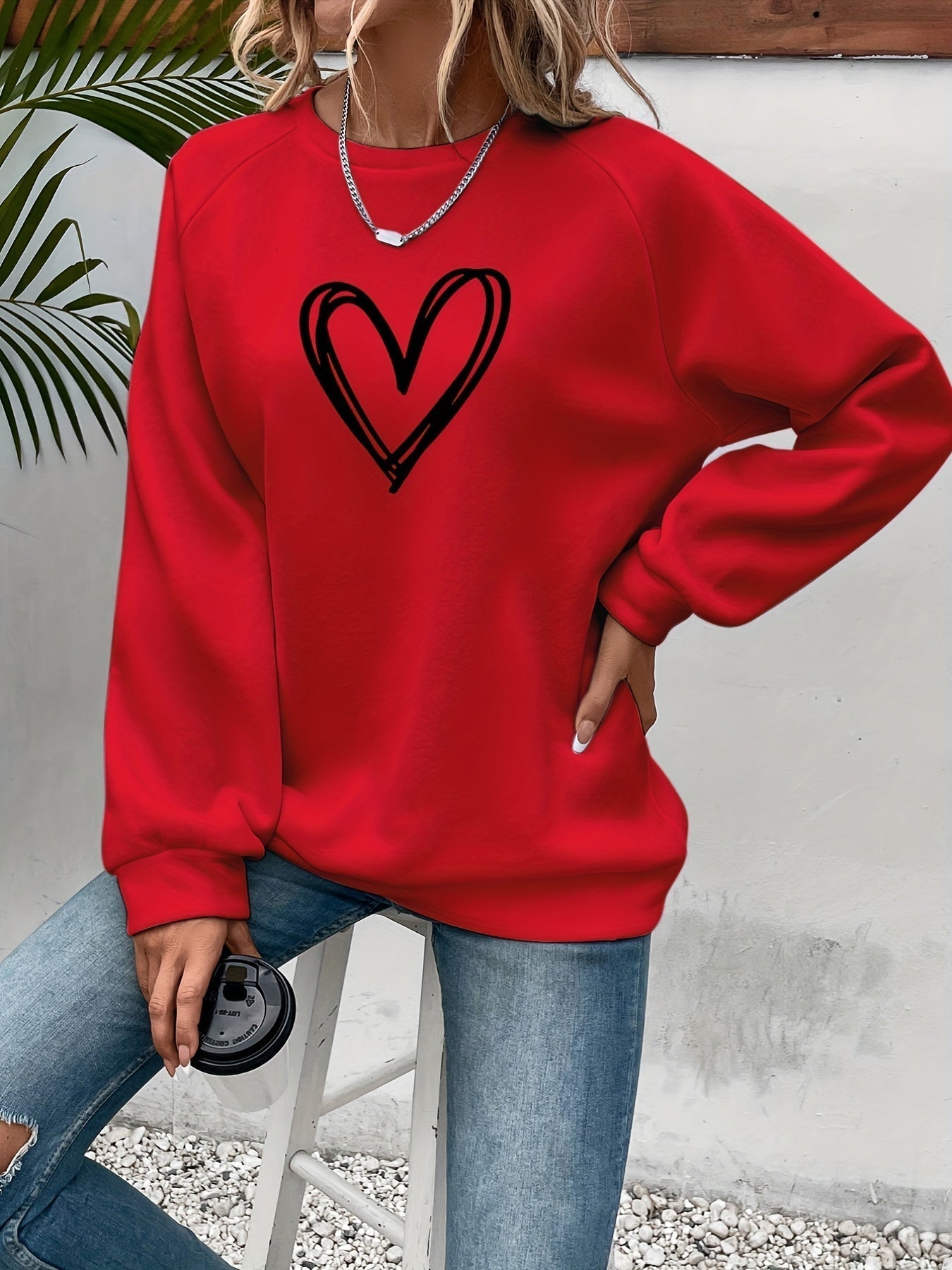 Sophie | Sweat-shirt décontracté avec imprimé cœur