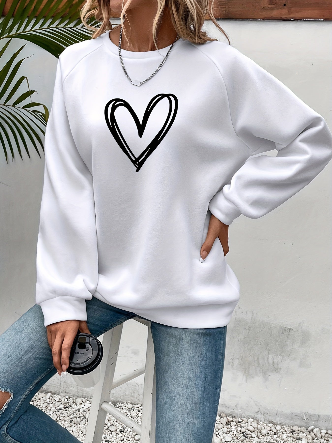 Sophie | Sweat-shirt décontracté avec imprimé cœur