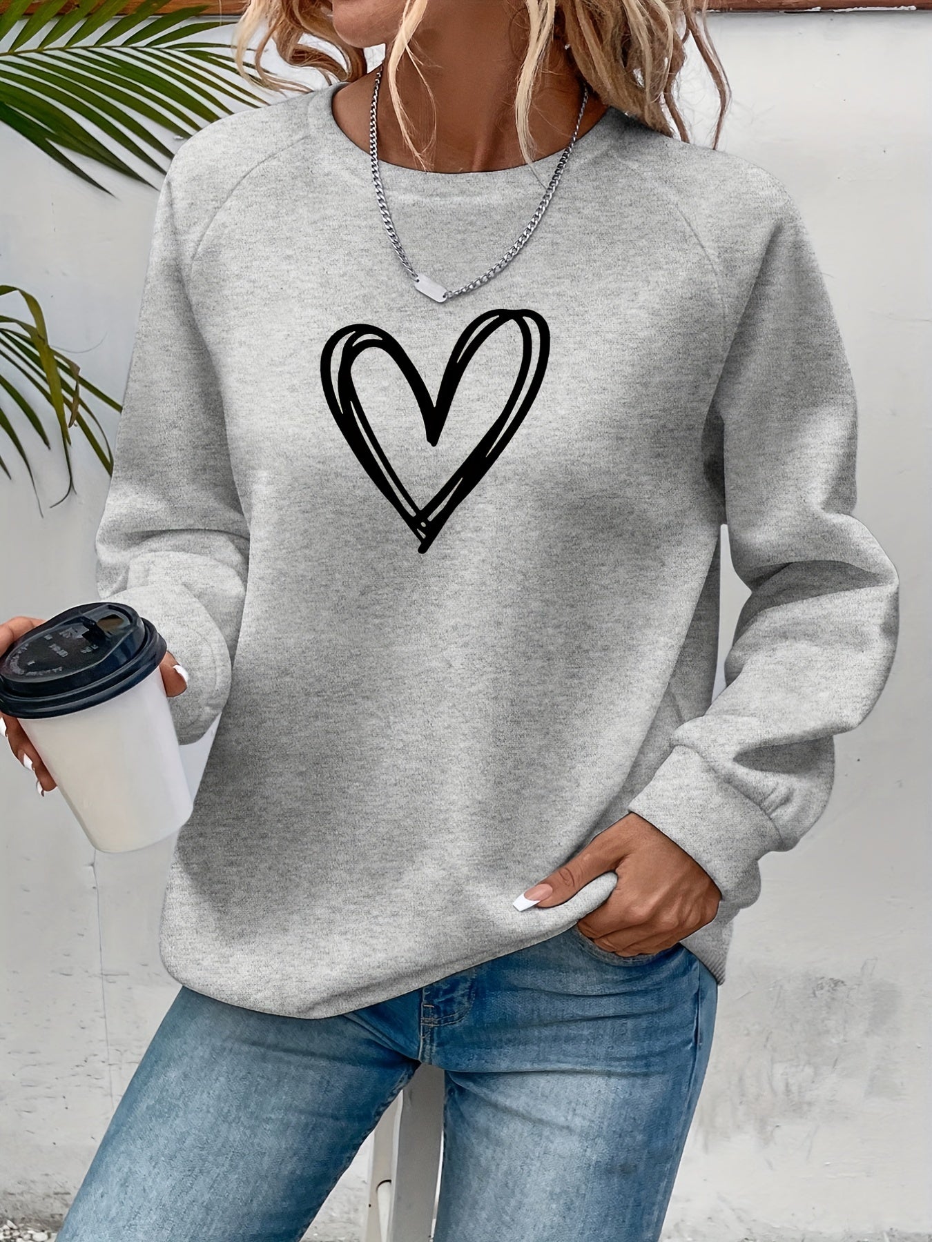 Sophie | Sweat-shirt décontracté avec imprimé cœur