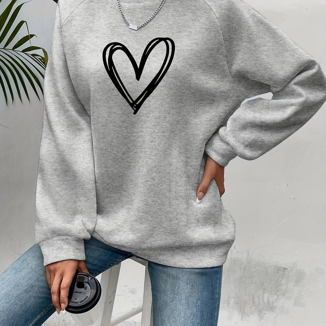 Sophie | Sweat-shirt décontracté avec imprimé cœur