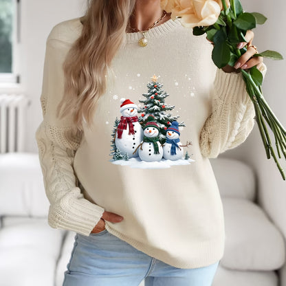 Sophie | Pull de Noël à motif bonhomme de neige festif