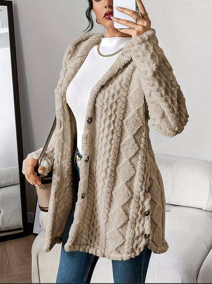 Sophie | Manteau à capuche en peluche douce