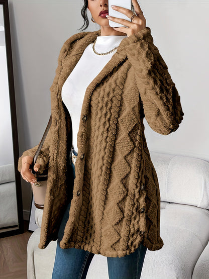Sophie | Manteau à capuche en peluche douce