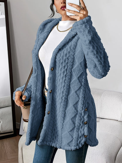 Sophie | Manteau à capuche en peluche douce