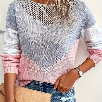 Sophie | Pull décontracté coloré à manches longues avec blocs de couleurs
