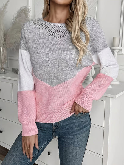 Sophie | Pull décontracté coloré à manches longues avec blocs de couleurs