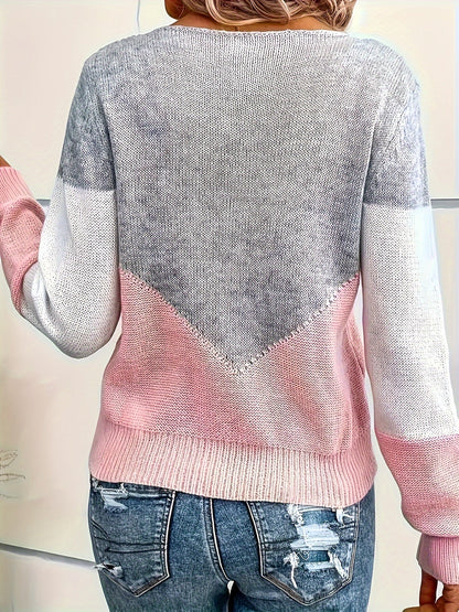 Sophie | Pull décontracté coloré à manches longues avec blocs de couleurs