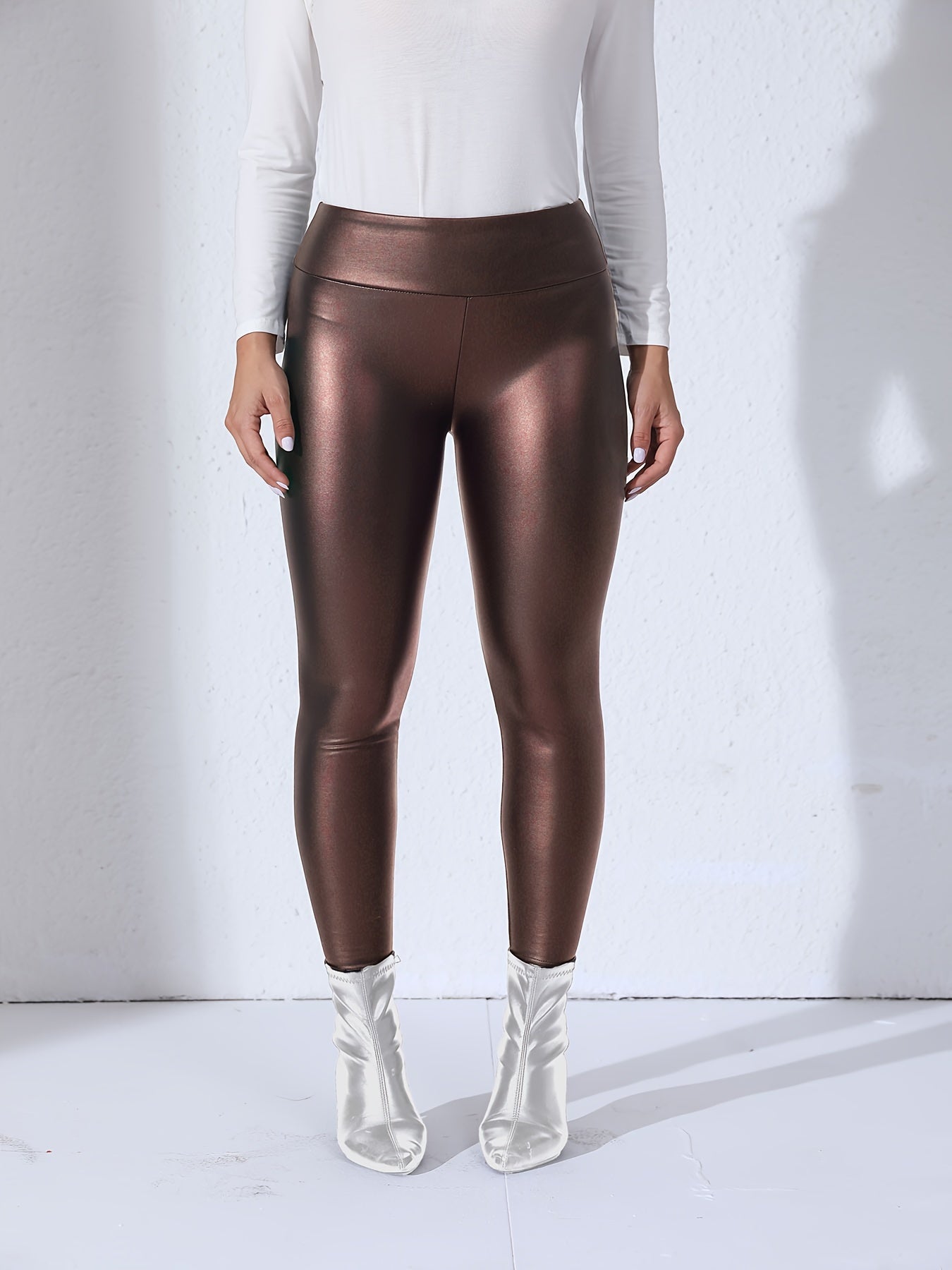 Sophie | Leggings de sport d'extérieur en cuir PU