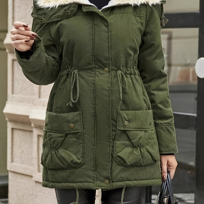 Sophie | Veste zippée en fausse fourrure chaude avec taille à cordon de serrage