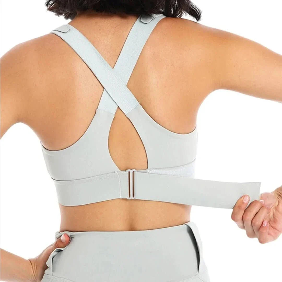 Sports Bra | Zip Closure & Anti-Bounce
