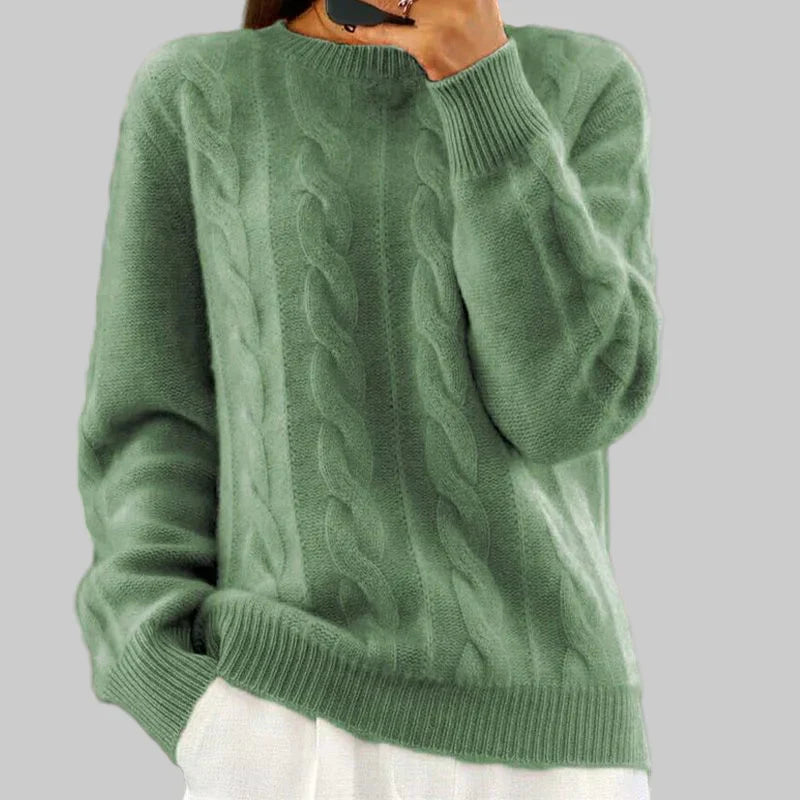 Warm knitted jumper for women