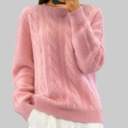 Warm knitted jumper for women
