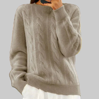 Warm knitted jumper for women