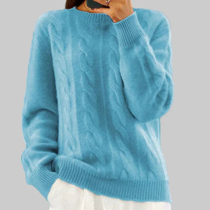 Warm knitted jumper for women