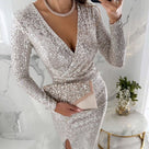 Julie - Rochie șic cu sclipici și paiete, cu un aspect elegant