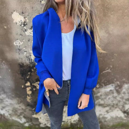 Giacca primaverile da donna con cerniera e vestibilità casual