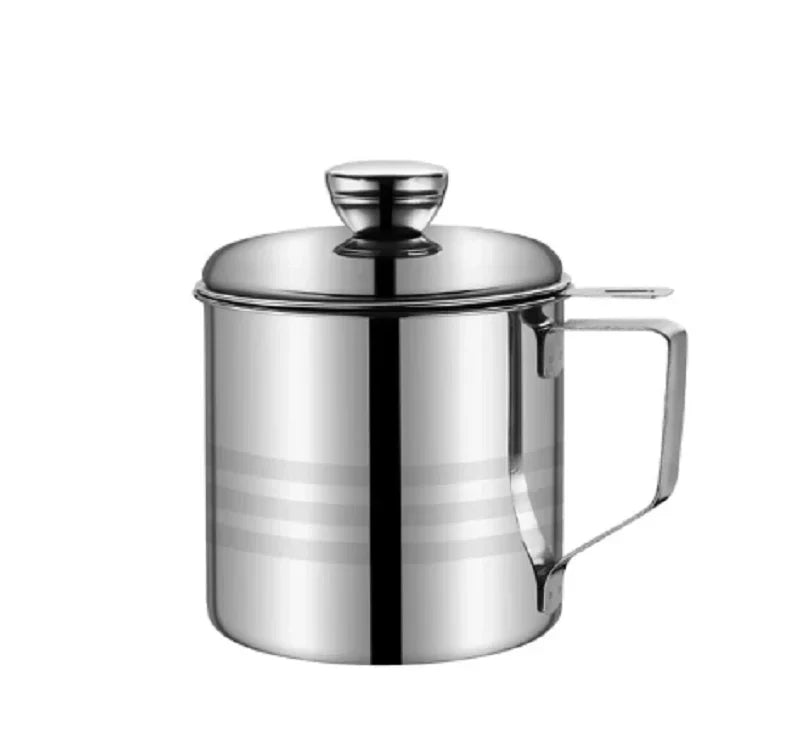 Stainless Steel Oil Filter Pot - Durable Strainer - Efficient and Eco-Friendly