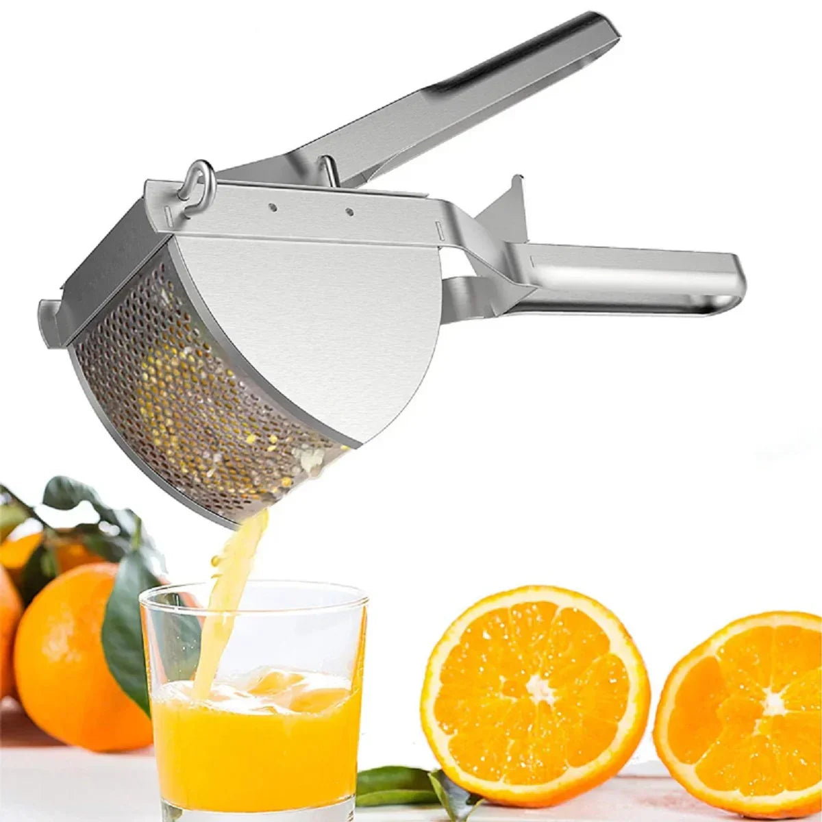 Stainless Steel Potato Ricer - Masher for Potatoes, Fruit & Vegetables