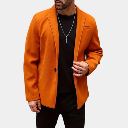 Stijn | Veste d'été pour homme orange élégante