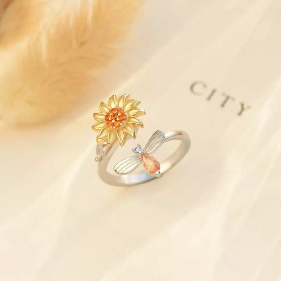 Sunflower Ring | Anti-Stress Ring & Spinner