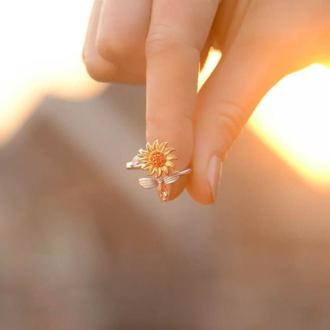 Sunflower Ring | Anti-Stress Ring & Spinner