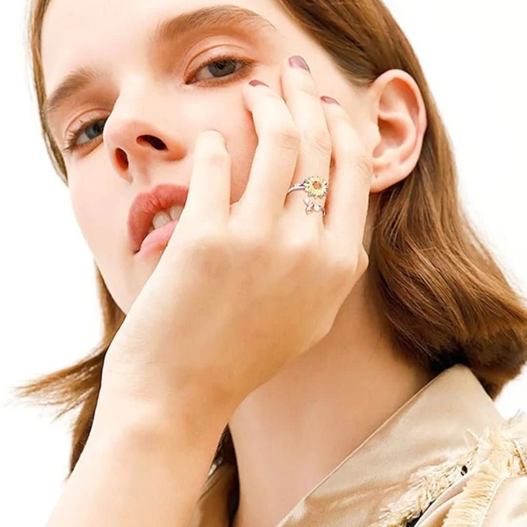 Sunflower Ring | Anti-Stress Ring & Spinner