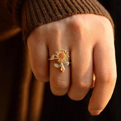 Sunflower Ring | Anti-Stress Ring & Spinner