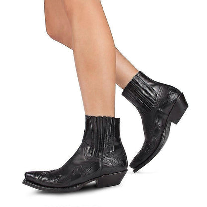 Sara | Bottes de cowboy en cuir avec talon