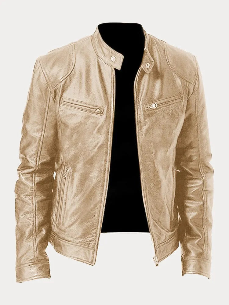 Sven | Veste de motard en cuir élégante disponible en plusieurs couleurs