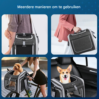 Cesta extensible para mascotas para bicicleta