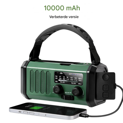 Universal Emergency Crank and Solar Radio