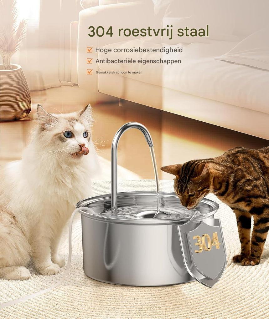 Fontanella in acciaio inox per gatti e cani di piccola taglia