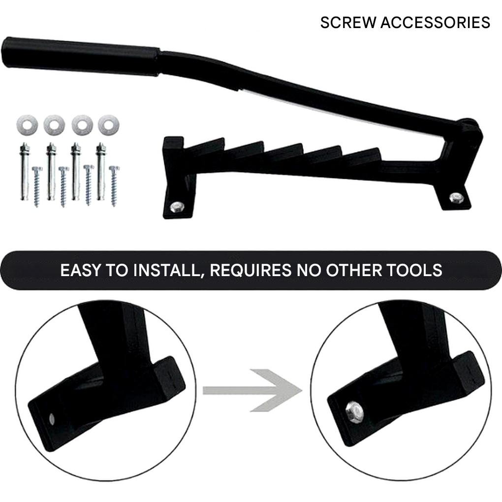 Manual Wall-Mounted Log Splitter - Lever-Activated Firewood Tool