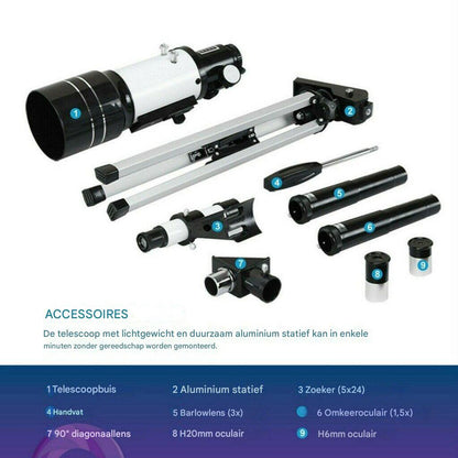 Professional 300/70mm Telescope with Tripod and Smartphone Holder