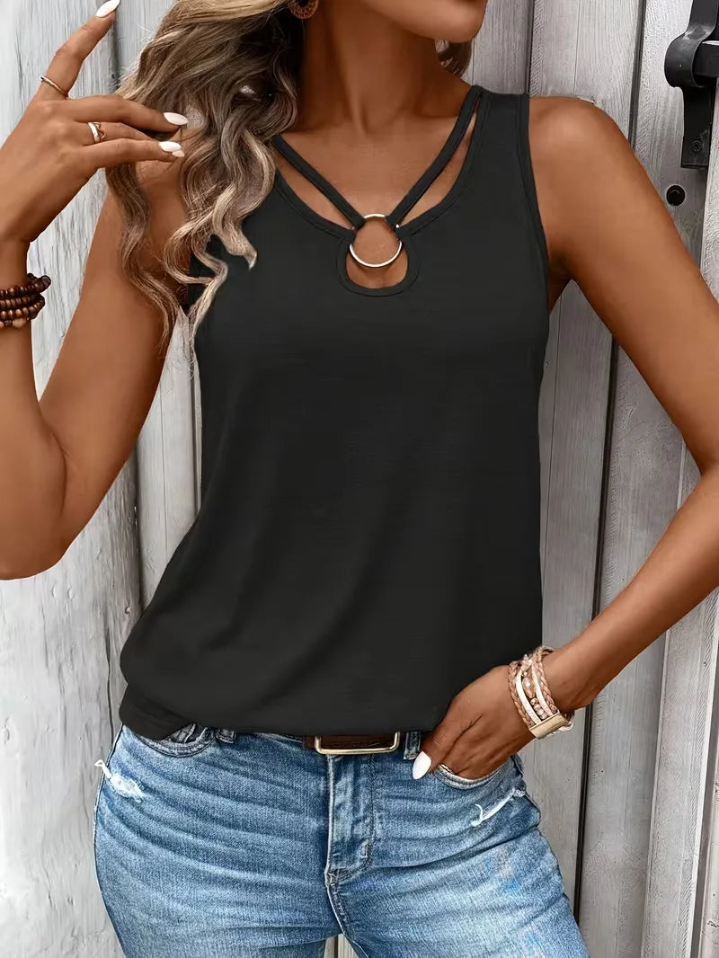 tank top with ring detail