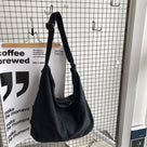 Oversized canvas schoudertas voor dames met duurzaam ontwerp