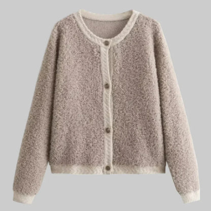 Damenstrickjacke mit Knöpfen