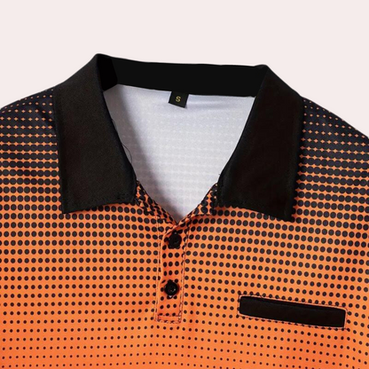 Teun | Chemise d'été orange à pois