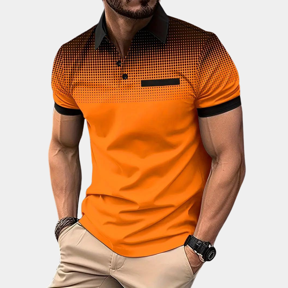 Teun | Chemise d'été orange à pois