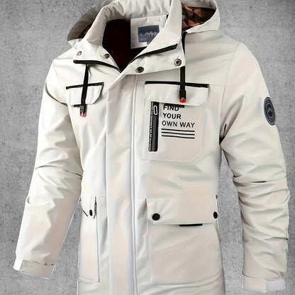 Thijs | Veste softshell homme imperméable et coupe-vent avec capuche et plusieurs poches