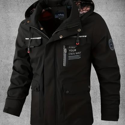 Thijs | Veste softshell homme imperméable et coupe-vent avec capuche et plusieurs poches
