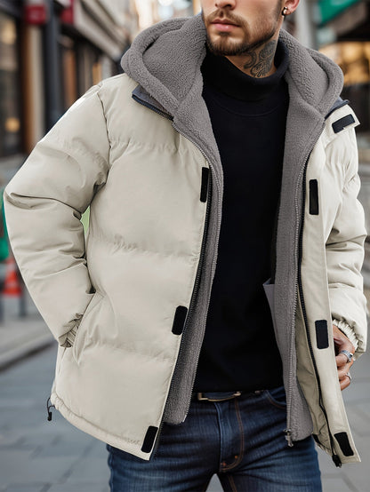 Tim | Veste polaire matelassée pour homme avec capuche et poches