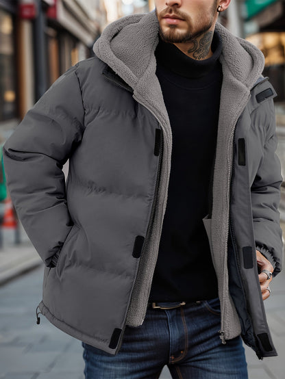 Tim | Veste polaire matelassée pour homme avec capuche et poches
