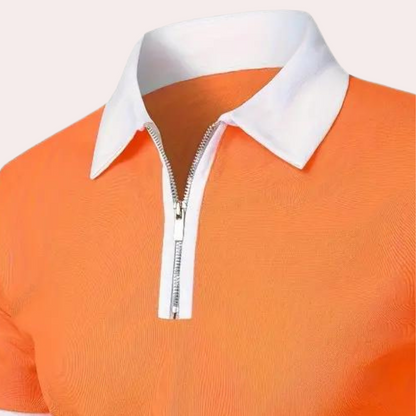 Tim | T-shirt classique orange pour homme été