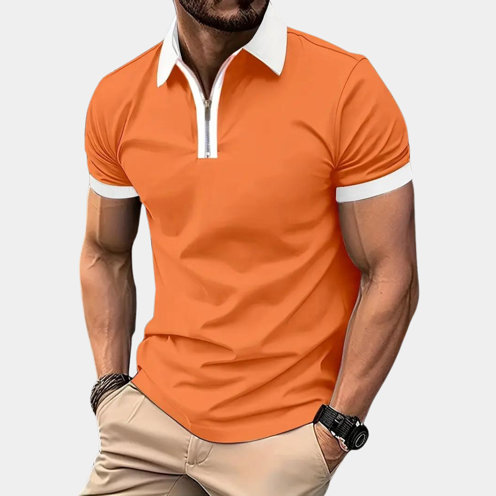 Tim | T-shirt classique orange pour homme été