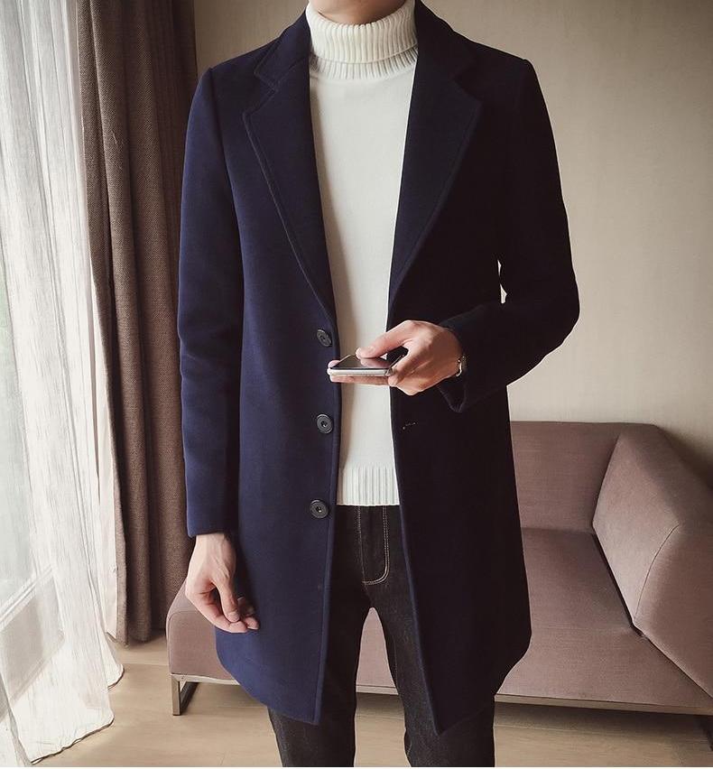 Tim | Manteau long en laine pour homme