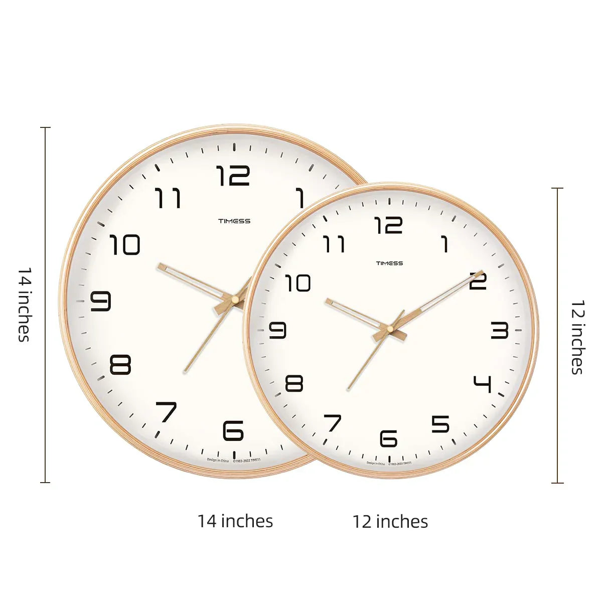 TimelessWood - minimalistinen massiivipuinen seinäkello - ainutlaatuinen muotoilu